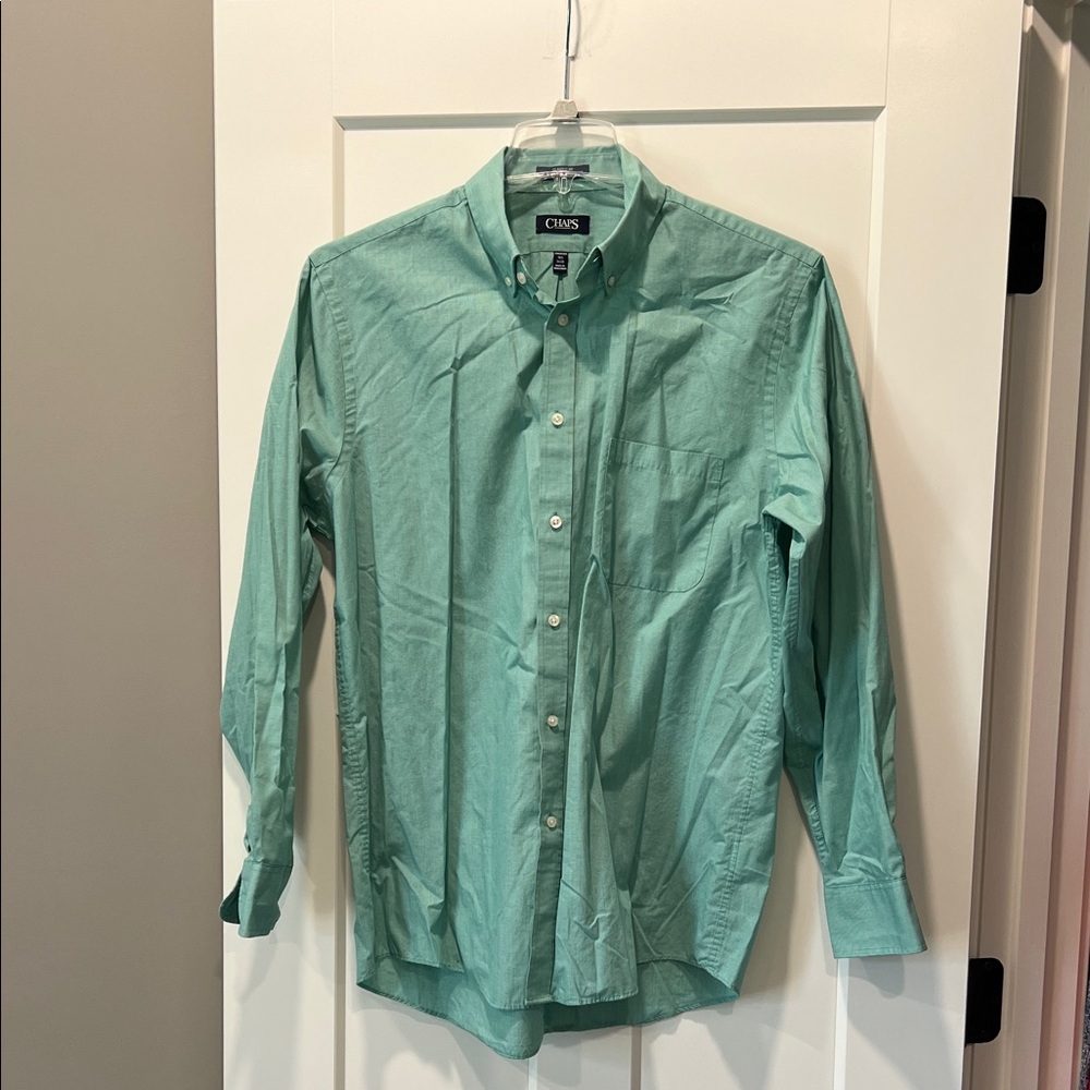 Chaps Men's Light Green Casual Shirt